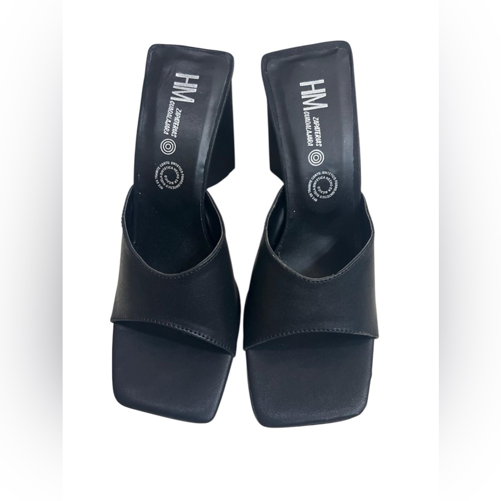 H&M Elegant Black Open-Toe Heels